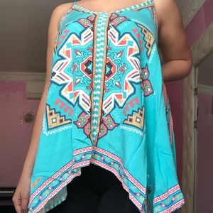 Long Blouse Tank with Patterns